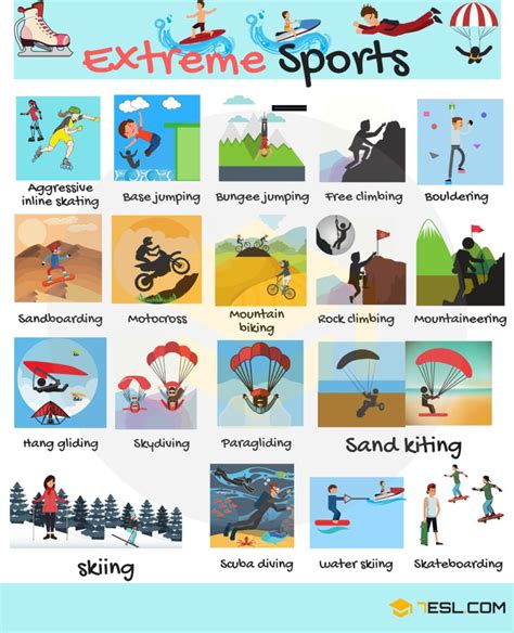 Extreme Sports List of Adventure Sports in English