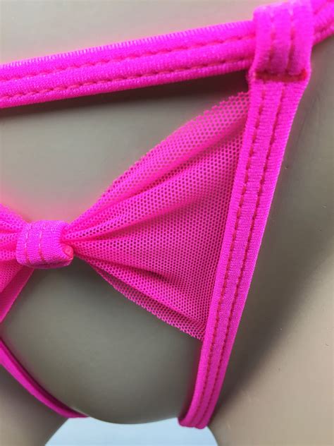 Oneheekini Cheeky Thong Bikini See Through Mini G Brazil