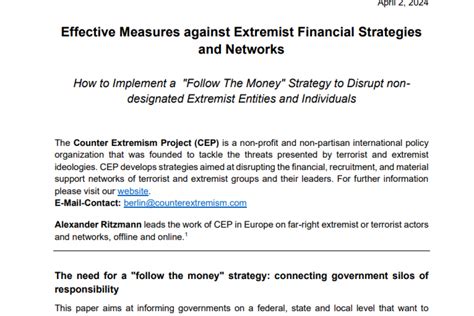Extreme telegram groups.  The Counter Extremism Project (CEP) reports weekly on...