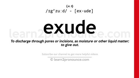 Exuded Definition & Meaning YourDictionary