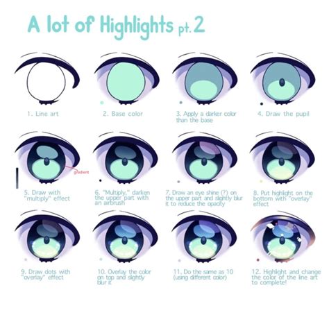 Eye Tutorial by kyarix Anime art tutorial, Digital art tutorial