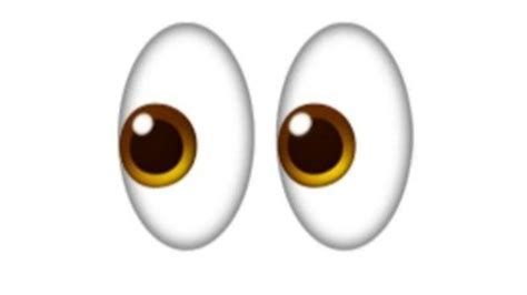 Curious, Embarrassment, Cringe, Awkward, Nervous, Restless, Clueless. 👀 Meaning: A pair of staring eyes looking to the right side mostly. This emoji would vary in the direction of stare, design, and overall look across different platforms. The 👀 Eyes emoji signify stares, of course, but they refer to a perverted and crooked kind of staring.. 