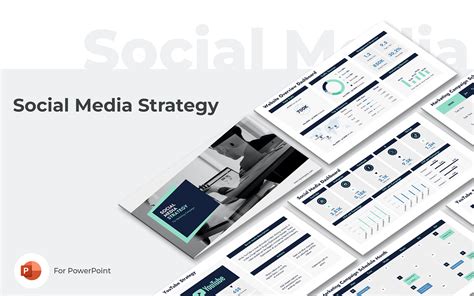 EyeCatching MultiColor Social Media Strategy PowerPoint Template