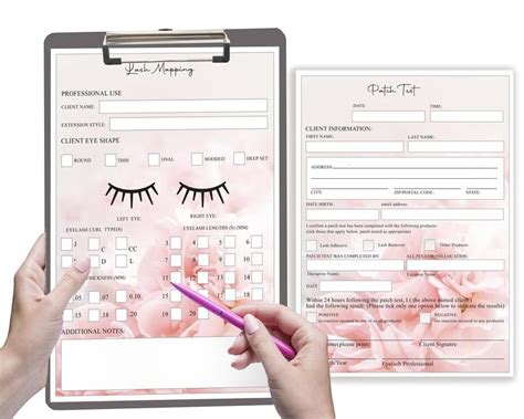 Eyelash Extension Application Form Editable Form Etsy in 2021