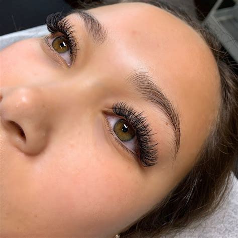Eyelash extensions natural lashes. 