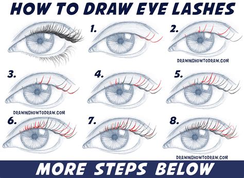 Eyelashes Drawing How To Draw Eyelashes Step By Step