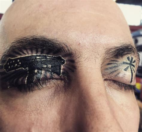 Eyelid tattoo. Tattoos have been around since the 1700s, but increased in popularity in the 20th century. Today, a tattoo parlor opens its doors to the public everyday in the United States. Americans splurge approxi ... 10 of the Creepiest Eyelid Tattoos You’ll Wish You Didn’t Just See. By TR Staff Published Apr 2, 2015. Tattoos have … 