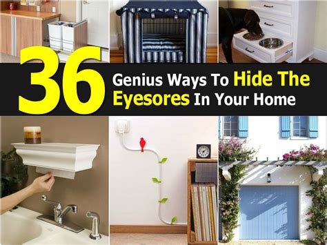 Eyesores. So if you are looking for some creative ideas to hide some of the most common household eyesores, you came to the right place. Scroll down for 15 … 