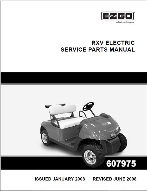 Ez go rxv elektrische ersatzteile handbuch. - Manuale di servizio del turbofarmer merlo merlo turbofarmer service manual.