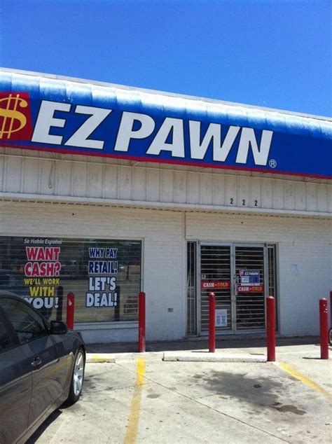 Our Store. EZPAWN pawn shop located at 2601 E. Saunders St. is committed to working with you to get the quick cash you want with the service and respect you deserve. It's easy to get a loan or sell us your stuff for instant cash on the spot. Also, we sell quality pre-owned, brand-name items at low prices and layaway is available year-round.
