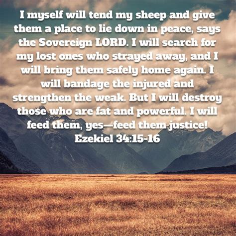 Ezekiel 34:15-16 – A Pastor