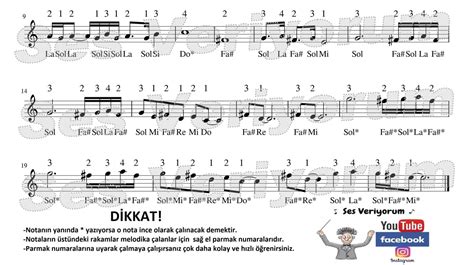 Ezel Dizi Müziği Melodika Notaları ve Çalınışı Ses . 