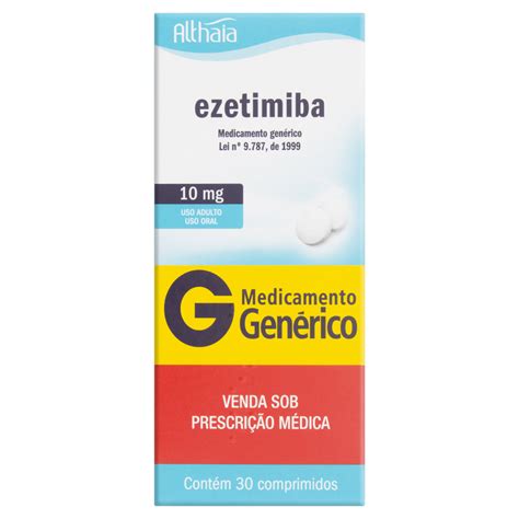 Ezetimiba 10mg 30 Comprimidos Revestidos Ems Genérico