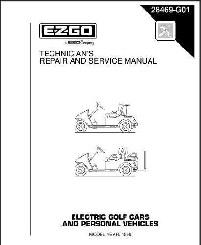 Ezgo 28469g01 1999 technicians repair and service manual for electric golf cars personal vehicles. - Toyota tercel shop manual 1995 1999.
