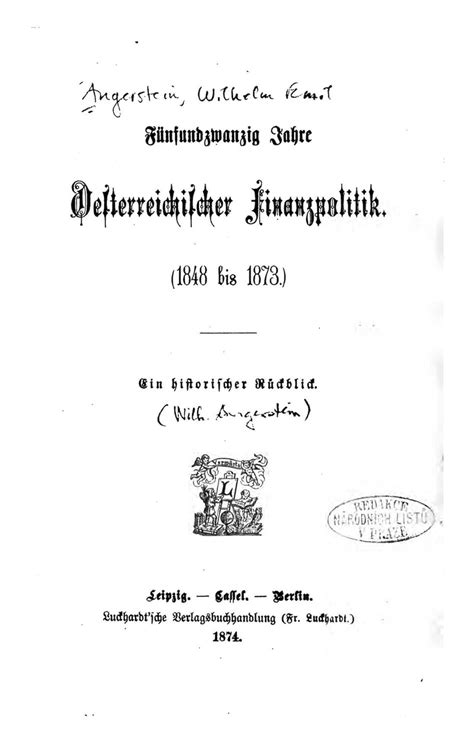 Fünfundzwanzig jahre oesterreichischer finanzpolitik: (1848 bis 1873): ein historischer rückblick. - Du costume militaire des français en 1446.