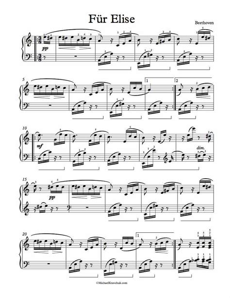 Für elise sheet music. Fur Elise. Ludwig van Beethoven 18 June 2020. DIFFICULTY LEVEL. 6. Intermediate. TYPE. Classical Germany. TARGET LENGTH. 05:05. TEMPO. 40. … 