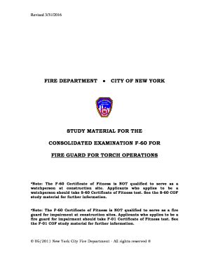 FIRE GUARD FOR TORCH OPERATIONS. *Note: 