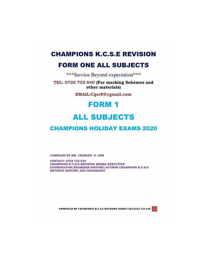 Study F1 Materials