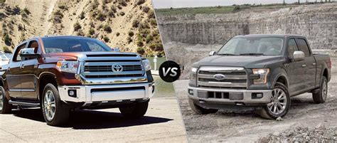 F150 vs tundra. Compare. Photo not available. 2024 Ford F-150. $36,570. See all results. 2024 Toyota Tundra Hybrid. $57,625. Limited Hybrid CrewMax 5.5' Bed (SE) See all results. 
