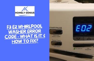 F3 e2 whirlpool washer. 2 Digit Failure Codes. F0 - Control Board Failure - Replace control board (clock). F1 - Control Board Failure - Replace control board (clock). F2 - Oven Temperature Is Too High - Check for welded contacts on bake and broil relays. If present, replace control board (clock). 