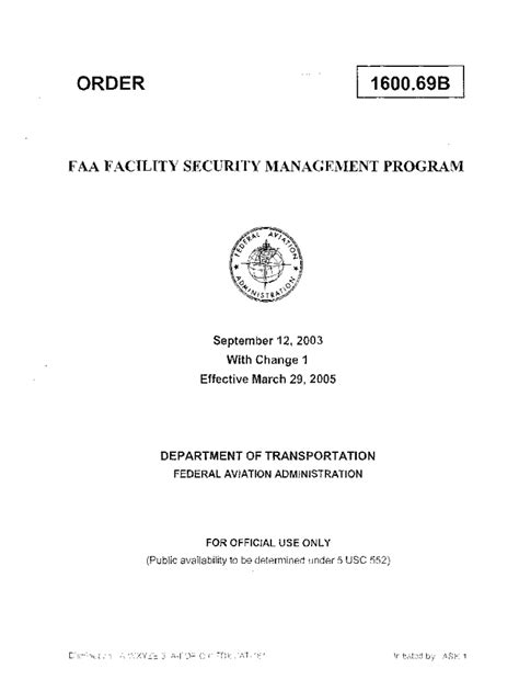 FAA Order 1600.69C - FAA Facility Security Management …