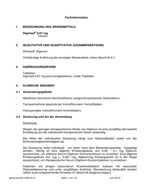 FACHINFORMATION 1. BEZEICHNUNG DES ARZNEIMITTELS 2