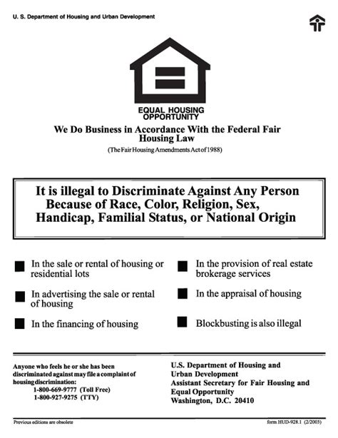 FAIR HOUSING POSTER Forms Order