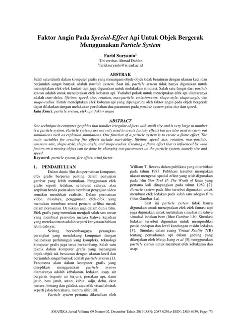 Faktor Angin Pada Special-Effect Api Untuk Objek ... - ResearchGate - muktibox.com