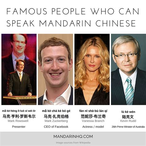 FAMOUS PEOPLE WHO CAN SPEAK MANDARIN CHINESE