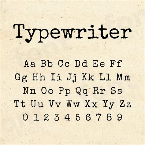 Fancy > Typewriter fonts - muktibox.com