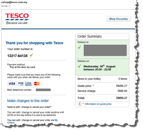 FAQ : Viewing my orders - Tesco