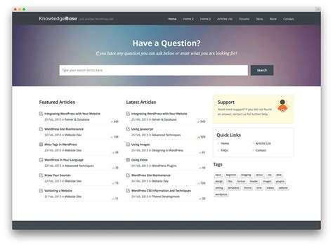 FAQ Template GlobalTech Awesome Knowledge Base WordPress Theme