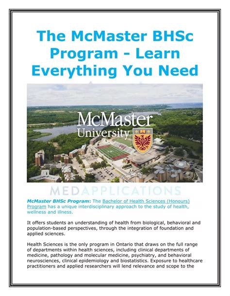 FAQs - McMaster BHSC