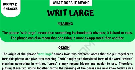 FAQs About Writ Large Definition