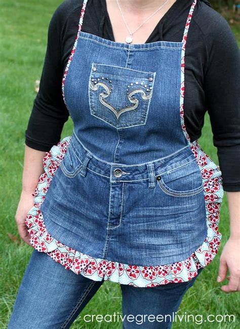 Farm Girl Recycled Jeans Apron - raincitystudios.com