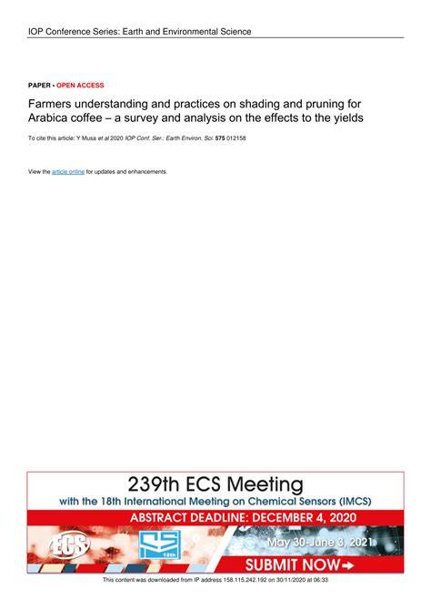 Farmers understanding and practices on shading and … - raincitystudios.com