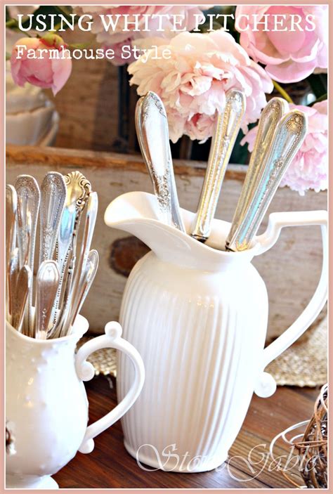 FARMHOUSE STYLE WHITE PITCHERS - StoneGable