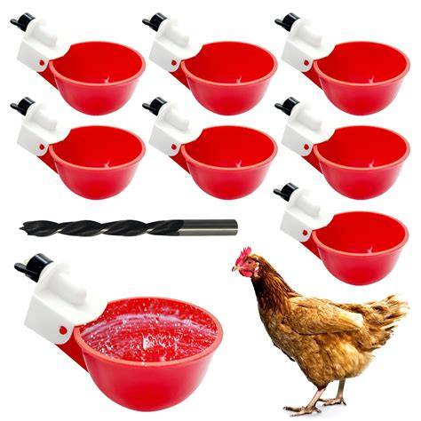 fasdaga 24PCS Chicken Watering Cup Automatic Filling Waterer Poultry ... - raincitystudios.com