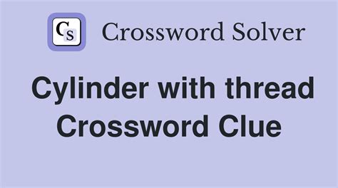 FASTENER WITH A HELICAL THREAD Crossword clue