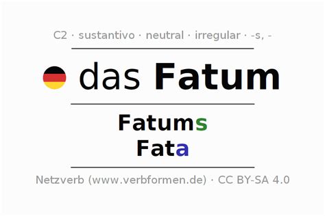 FATUM - Definición y sinónimos de Fatum en el diccionario alemán