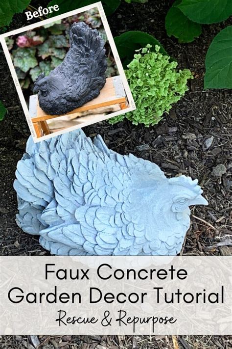 Faux DIY Concrete Garden Decorations - House of Hawthornes - muktibox.com