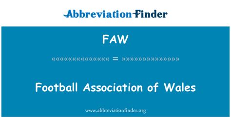 FAW Privacy Policy FAW - Football Association of Wales