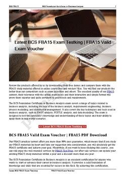 FBA15 Exam