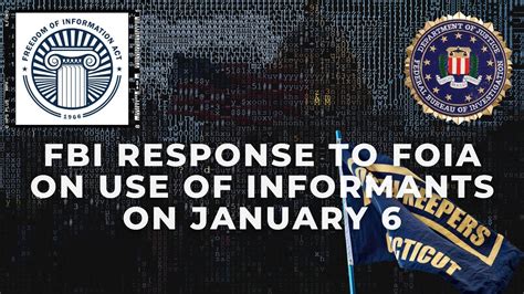 FBI Response to FOIA Request re Use of Federal Informants on January 6