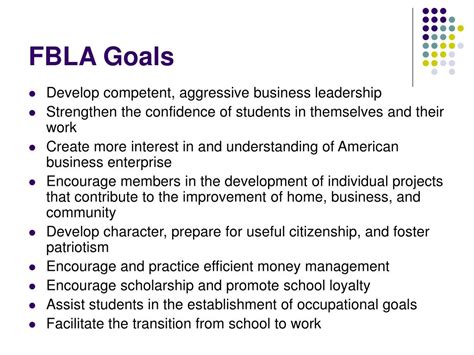 FBLA-PBL Goals