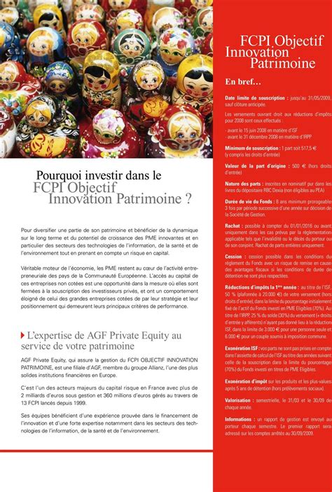 FCPI Objectif Innovation Patrimoine 3 A - EUR - Boursorama