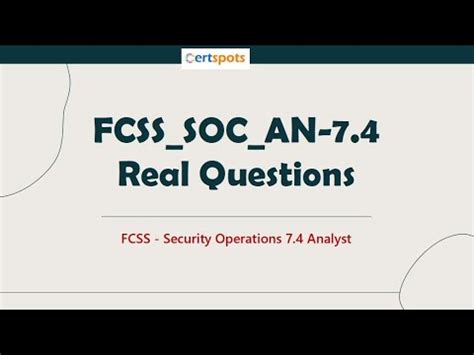 FCSS_SOC_AN-7.4 Fragen&Antworten
