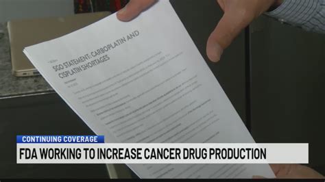 FDA taking steps to ramp up chemo drug supply