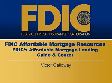 FDIC: Affordable Mortgage Lending Center