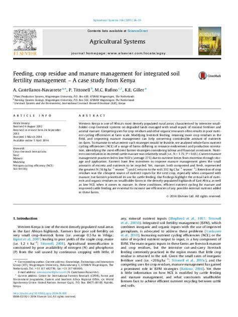 Feeding, crop residue and manure management for integrated soil ... - raincitystudios.com